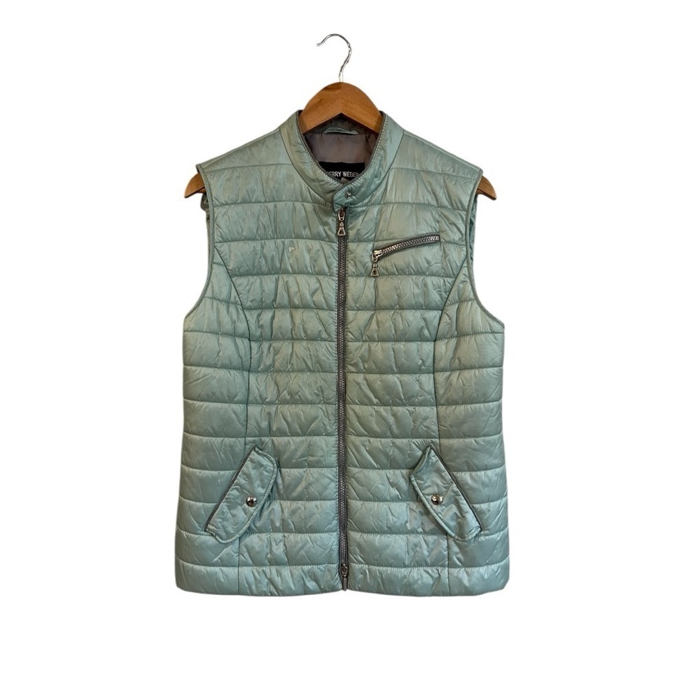 Gerry Weber Quilted Sleeveless Puffer Vest in Mint